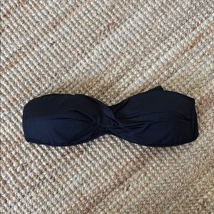 Tommy Bahama Black Twist Bandeau Bikini Top